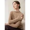 Nuevo Suéter de Cachemira para Mujer Otoño/Invierno 2026 Cuello Medio Alto Color Sólido Punto Trenzado de Diamante Tejido de Siete Agujas Grueso Capa Base