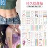 Ins Estilo Hyuna Pegatinas de Tatuaje Coloridas Cara Sonriente Pegatinas Redondas Impermeables Duraderas Pequeñas Frescas Pegatinas Artificiales para Mujeres