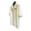 Estilo Casual de Verano Holgado 2026 Cardigan de Punto Jacquard de Manga Corta para Hombre y Mujer con Textura Estilo Old Money, Color Albaricoque