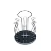 Suporte de Copo Redondo Personalizado em Ferro com Formato de Tambor para Drenagem, Rack Rotativo de Armazenamento de Copos de Luxo Acessível, Suporte para Xícara de Chá, Suporte para Pendurar Copo de Vidro