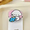 Clip de pinza de PP de cachorro de dibujos animados, alto valor estético, linda papelería de almacenamiento para estudiantes, clip pequeño de acrílico para exámenes