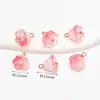 Nuevo Colgante Pequeño de Cristal de Lirio del Valle Flor Transparente Degradada Accesorios para Aretes Pulseras DIY En Stock