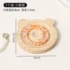 Plato de Hilo de Mano de Madera Joyería Plato de Exhibición con Cuentas Pulsera de Ágata Plato de Exhibición para Disparo Oscilante Joyería Exhibición de Hilo de Mano Paleta de Madera