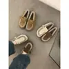 Mocassins Pelúcia Retro Fosco Estilo Floresta Outono e Inverno 2025 Quentes de Calçar Avó Sola Macia Birkenstock Sapatos de Algodão