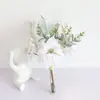 Diretamente do Fabricante, Flores de Natal Quentes de Venda Transfronteiriça, Hortênsias, Feijões Prateados, Buquês de Natal Simulados, Decoração de Atmosfera Festiva para Casa