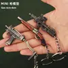 Mini Acessórios PUBG P90 S686 DP-28 Chaveiro de Liga Metálica Modelo de Arma Brinquedo Pequeno Ornamento