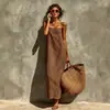 2026 Nuevo Moda Europea y Americana Transfronteriza Estilo Elegante Verano Vestido de Tirantes Cuadrado Vestido Recto para Mujer