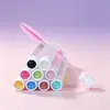 Pincel de Máscara de Cílios Individual Personalizado Portátil com Strass Embalagem Individual Pente de Cílios Tubo de Maquiagem Pincel de Sobrancelha Pincel de Máscara de Cílios