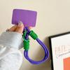 Cuerda Trenzada Corta de Color a Juego Ins para Teléfono Móvil Colgante de Cámara CCD Colgante de Mano Pulseras para Hombres y Mujeres Hebilla Doble