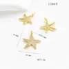 Pendant de Vida Marina Estrella de Mar Caracola Chapado en Oro 18K14K de Larga Duración del Color Accesorios de Joyería para Pulsera Collar DIY