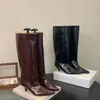 Botas Altas de Punta Fina para Mujer, Estilo Nuevo Otoño 2026, Estilo Europeo y Americano, Tacón Grueso, Adelgazantes, Versátiles, Elegantes, Estilo Minimalista