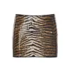 Hot pants de cintura baixa com lantejoulas e estampa de leopardo para mulheres, roupas femininas ultra curtas justas ao corpo, sexy, estilo europeu e americano, para boate