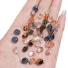Cuentas Ovaladas Facetadas de Vidrio 7X8Mm Cuentas Sueltas DIY Pulseras Hechas a Mano Cadena para Teléfono Móvil Material para Joyería Accesorios