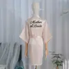 Robe de Noiva Transfronteiriço, Robe de Manhã, Camisola Feminina, Maquiagem de Casamento, Grupo de Madrinhas, Kimono de Casamento, Roupão