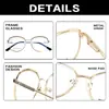 Novos Armações de Óculos Metálicas Ovais para Mulheres 2025 com Hastes Flexíveis, Estilo Cat-Eye, Versão de Exportação, Visual Natural, Bloqueio de Luz Azul, Armações de Óculos Bicolores