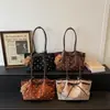 Bolso Tote de Hombro Único para Mujer 2026, Retro de Lunares, Gran Capacidad, Moderno, con Lazo, Nuevo, Casual, para el Trabajo