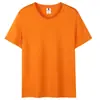 21 peças de camisetas de algodão penteado de 200 gramas, manga curta, unissex, cor sólida, peso pesado, gola redonda, camisetas básicas