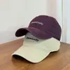 Gorra de Béisbol Suave de Algodón Lavado con Estampado de Letras Simple Estilo Coreano para Mujer, Versión Delgada para Primavera y Verano, Gorra Unisex para Estudiantes con Visera Curva y Pico de Pato