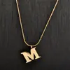 Cadena de clavícula ultrafina de patrón simple ins europeo y americano versátil M collar con letra inglesa accesorios de collar de acero de titanio para mujer mujer