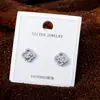 Pendientes Mini Pequeños de Plata S925 por Todas Partes, Joyería de Plata con Símbolo Romántico, Pendientes Pequeños, Exquisito Set de Tres Pares de Pendientes de Plata Pura
