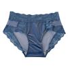 Satén Francés de Alta Calidad ~ Ropa Interior de Encaje Crema de Cintura Media para Mujer Sexy Algodón Puro Vendedora de Puesto Calzones de Color Sólido para Niña