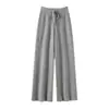 Pantalones de Pierna Ancha de Cachemira Pura para Mujer Otoño/Invierno 2026, Pantalones de Cachemira Tejidos Simples Versátiles, Pantalones de Pierna Ancha de Cachemira para Mujer