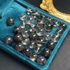 Cristal de Cabello Negro Natural de Brasil Cuentas Dispersas Cristal de Cabello Cuentas Redondas Accesorios de Joyería DIY Semiacabados Cuentas para Pulsera Collar