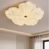 Luminária de teto para quarto, luminária de teto floral romântica, adequada para quarto, sala de estar, sala de jantar, escritório, luminária floral artesanal moderna minimalista