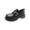Zapatos Pequeños de Cuero Estilo Británico para Mujer 2026 Otoño Versátiles Nuevos Mary Janes Cómodos Suela Suave Zapatos de Una Sola Pieza Mocasines de Suela Gruesa