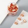 Papelaria de Escritório Clips de Cauda Longa Ouro Rosa Clips de Papel de Metal Colorido Vários Tamanhos Encadernação Pastas de Folhas Soltas