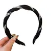 Diadema Trenzada de Perlas Estilo Coreano Sencilla Versátil para Mostrar el Rostro Pinza Pequeña para el Cabello Accesorios para el Cabello 2025 Nueva Fina Borde Ins Diadema