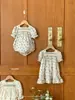 Macacão Vestido Bebê Retro Floral com Mangas Bufantes para Bebês Meninas - Nova Coleção Primavera/Verão Jennybebe26