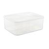 Caja de Almacenamiento para Refrigerador de Cuatro Compartimentos, Caja de Almacenamiento Cuadrada para Refrigerador Doméstico, Caja de Almacenamiento de Plástico, Caja de Plástico de Gran Capacidad para Frutas