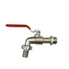 Venta directa del fabricante: Grifo de Aleación de Zinc de 4 Puntos, Tres Secciones, Grifo para Jardín Exterior, Caño de Agua de Cuerpo Grueso de Tres Secciones de 1/2