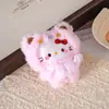 Touca de Pelúcia Desenho Animado Macia e Fofa, Pingente de Boneca Gato, Acessórios para Bolsa de Sapatos, Chaveiro, Acessórios para DIY de Bonecas