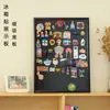 Pizarra Magnética con Marco de Madera Maciza, Pizarra Pequeña para Uso Doméstico, Tablero Magnético para Exhibición en Refrigerador, Tablero Magnético para Exhibición en Tienda, Tablero Magnético de Exhibición para Colgar