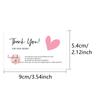 50 Hojas/Paquete Tarjeta de Agradecimiento Blanca Simple Papel Estucado Tarjeta de Presentación Embalaje de Regalo Tarjeta Decorativa Agradecimiento en Inglés