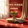 Copo de latão com dragão e fênix em relevo, ornamento de copo de vinho dragão e fênix "Cem Bênçãos" estilo chinês, presente criativo de alta qualidade para uso pessoal
