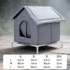 Refugio para Gatos al Aire Libre para Gatos Callejeros, Impermeable y a Prueba de Lluvia, Refugio Cálido de Invierno, Adecuado para Todas las Estaciones, Tipo Cerrado al Aire Libre, Elevado del Suelo