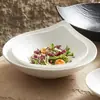 Tazón de ensalada de frutas de piedra de arena movediza de fábrica alto valor de color tazón para fideos tazón de postre hotel vajilla de cerámica plato plato doméstico