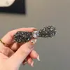 Pinza de Pato de Lujo Ligero Estilo Coreano con Diamantes Completos para Mujer, Elegante y Versátil Pinza para Flequillo Lateral, Accesorio para el Cabello