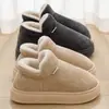 Pantufos de Inverno Femininos de Algodão para Interior com Forro de Pelúcia, Espessos e Quentes, Pantufos de Algodão Antiderrapantes de Calcanhar Fechado para Homens Atacado