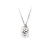 Colar de Prata Tailandês Feminino Coreano Portão Leste Prata s925 Quadrado Sorridente Marca Longo Camada Dupla Empilhado Corrente da Clavícula Moda Personalidade