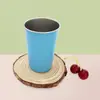 Nova Caneca de Café de Aço Inoxidável de Camada Única, Copo Portátil para Beber Diretamente, Várias Cores Opcionais, Pequena Capacidade, Estilo Camping, Copo Térmico Anticorrosivo