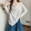 Nova Camiseta Pulôver Casual Simples para Mulheres Outono 2026, Tamanho Plus, Versátil, Emagrecedora e que Valoriza a Silhueta