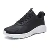 Zapatos para hombre de talla grande transfronterizos, nueva colección primavera/otoño, parte superior de cuero, zapatillas para correr y deportivas, antideslizantes para exteriores, acolchados, adecuados para ir al trabajo y uso casual