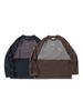 Camiseta de Manga Larga con Bloques de Color Estilo Japonés Estilo Nuevo de Primavera Nanxia Sudadera de Cuello Redondo para Pareja Retro Americana Marca de Tendencia