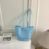 Bolso de Mano de Moda Estilo Coreano Bolso Cesta para Mujer Gran Capacidad Ligero para Viajes Diarios Bolso de Hombro Único Bolso Cubo Debajo del Brazo