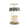 Set de Velas Navideñas con Aroma a Oro y Disco Delgado en Stock del Fabricante con Candelabro de Linterna Giratoria, Regalo Festivo para el Hogar