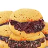 Cinco Bolas de Pan Mochi de Arroz Negro Morado, Suaves y Dulces, Crujientes por Fuera y Suaves por Dentro, Snacks de Pastelería, Llenos de Sabor a Trigo, Desayuno